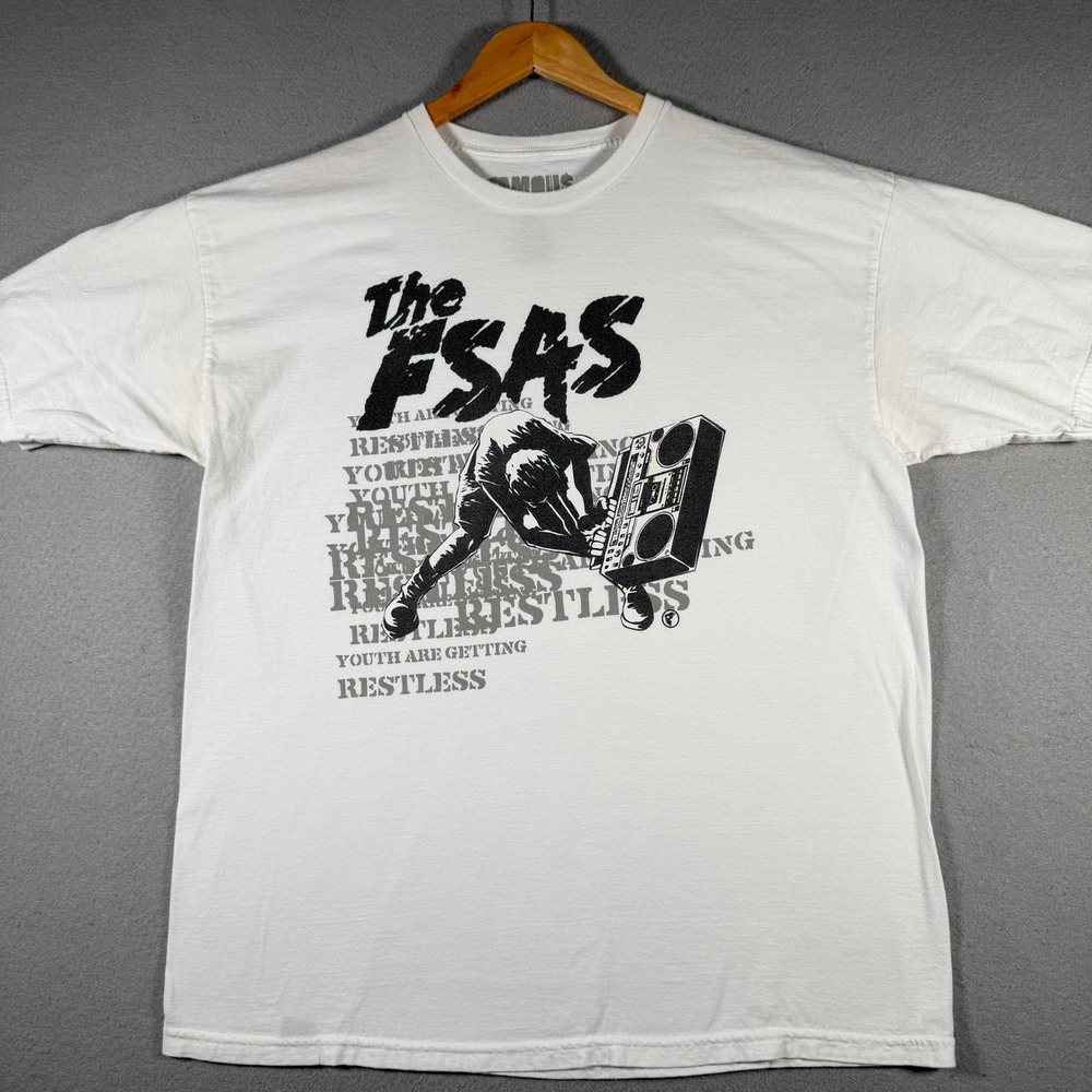 Famous‎ Stars and Straps Mens XL White FSAS Youth Are Getting Restless Graphic